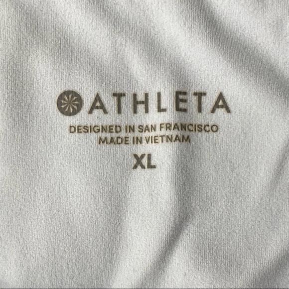 Athleta Womens Leggings Salutation Colorblock Asymmetrical Gray Ivory Size XL - Picture 10 of 14